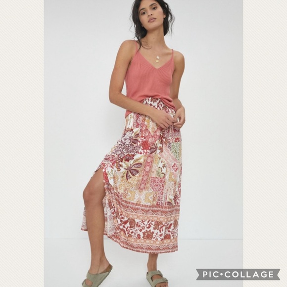 :Price Firm: Anthropologie Indira Maxi Skirt in Pink - Picture 11 of 14
